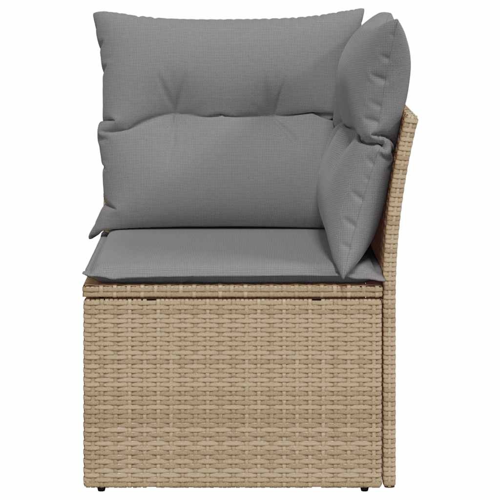 VidaXL Tuinhoekbank met Kussens Poly Rattan Beige - 35% Korting