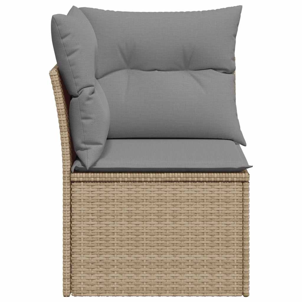 VidaXL Tuinhoekbank met Kussens Poly Rattan Beige - 35% Korting