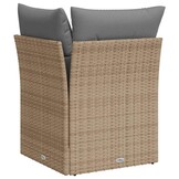 VidaXL Tuinhoekbank met Kussens Poly Rattan Beige - 35% Korting