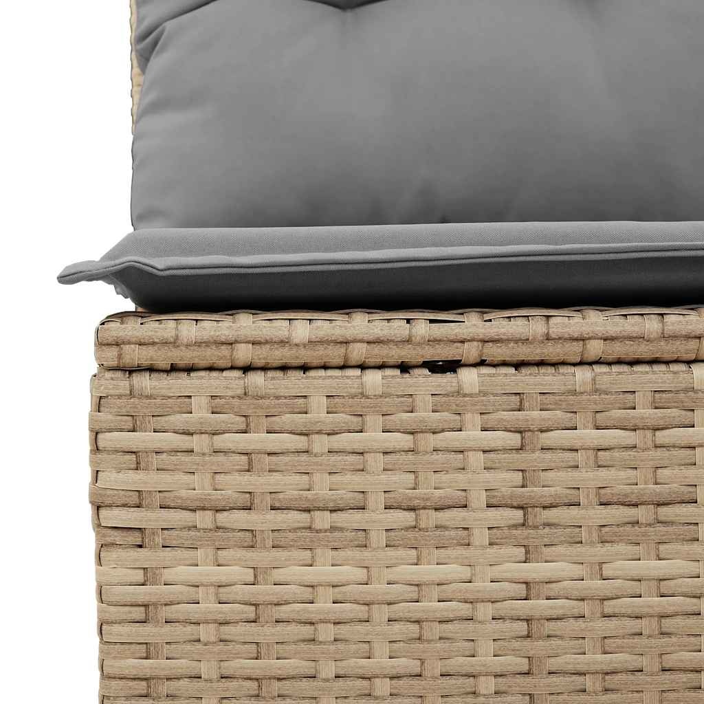 VidaXL Tuinhoekbank met Kussens Poly Rattan Beige - 35% Korting