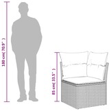 VidaXL Tuinhoekbank met Kussens Poly Rattan Beige - 35% Korting