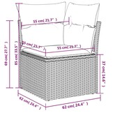 VidaXL Tuinhoekbank met Kussens Poly Rattan Beige - 35% Korting