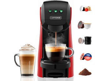 Koffiezetapparaat 5-in-1 Rood - Nespresso, Dolce Gusto, Lavazza & Meer - 20 Bar