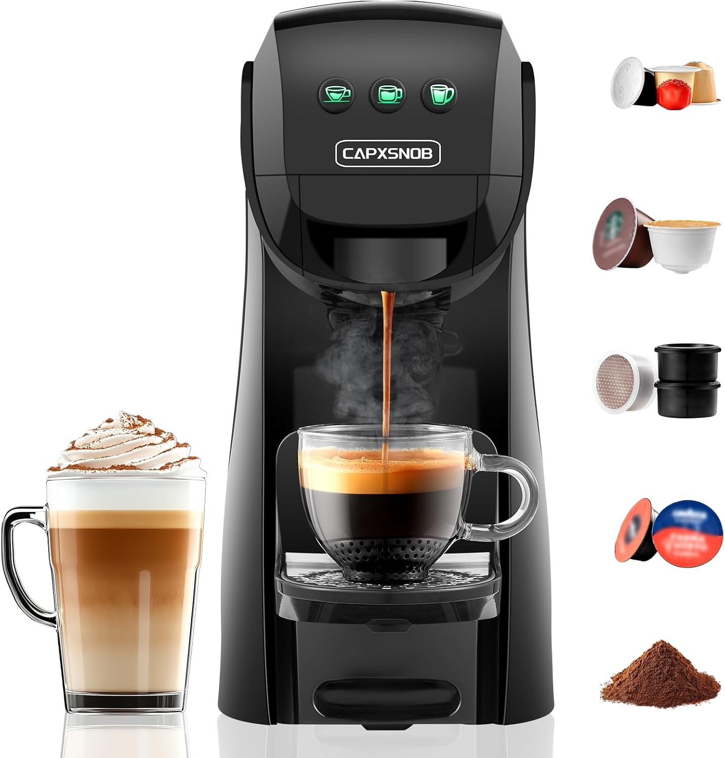 Koffiezetapparaat 5-in-1 Rood - Nespresso, Dolce Gusto, Lavazza & Meer - 20 Bar