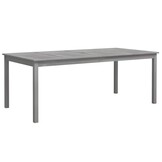 VidaXL Tuintafel Acaciahout 200x100x75 cm Grijs - 35% Korting