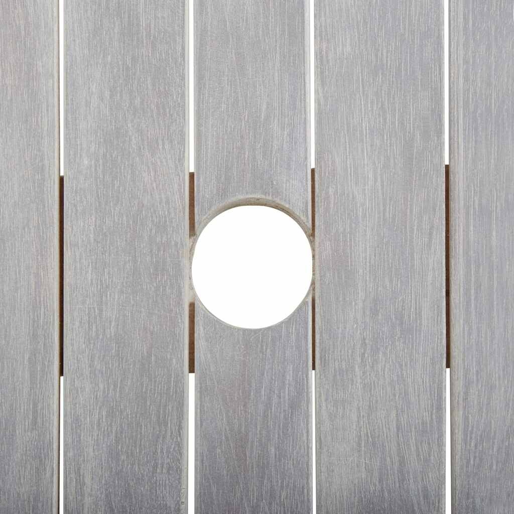 VidaXL Tuintafel Acaciahout 200x100x75 cm Grijs - 35% Korting