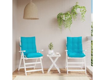 vidaXL Stoelkussens Turquoise (2 stuks) - Lage Rug, Oxford Stof - 34% Korting