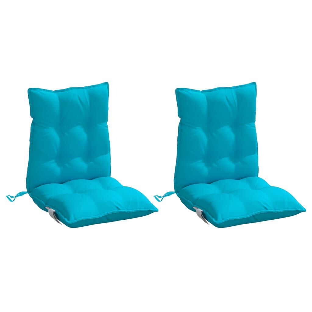vidaXL Stoelkussens Turquoise (2 stuks) - Lage Rug, Oxford Stof - 34% Korting