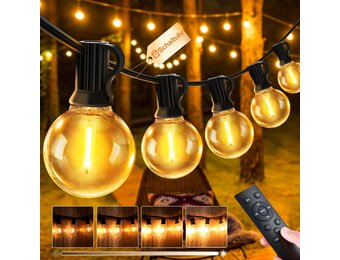 LED Lichtsnoer Buiten 45m Warm Wit G40 IP44 - 34% Korting