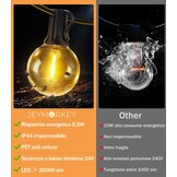 LED Lichtsnoer Buiten 45m Warm Wit G40 IP44 - 34% Korting