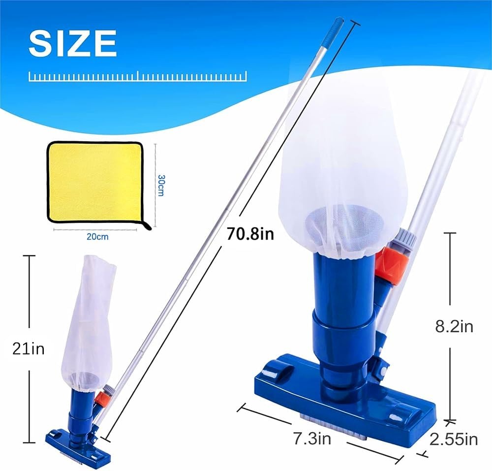 Zwembadstofzuiger Bodemreiniger 180cm | 34% Korting | Borstelkop