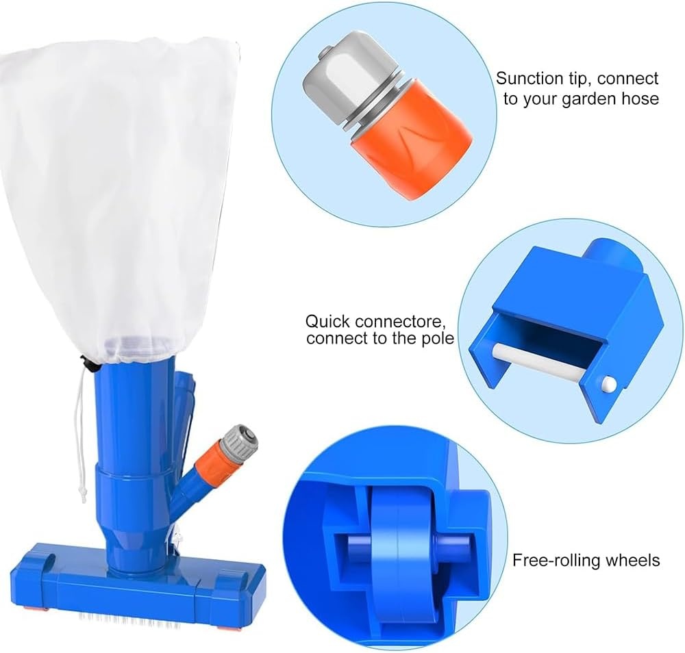 Zwembadstofzuiger Bodemreiniger 180cm | 34% Korting | Borstelkop