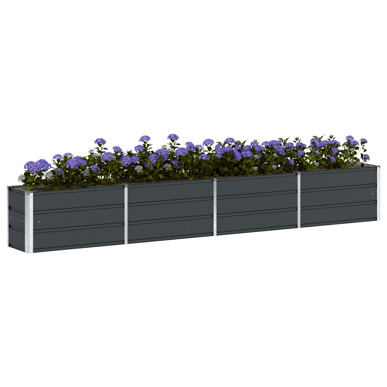 Plantenbak Antraciet Staal 320x40x45cm - 34% Korting