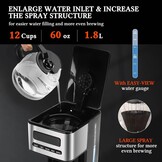 Filterkoffiezetapparaat 12-kops 1.8L - 34% Korting!