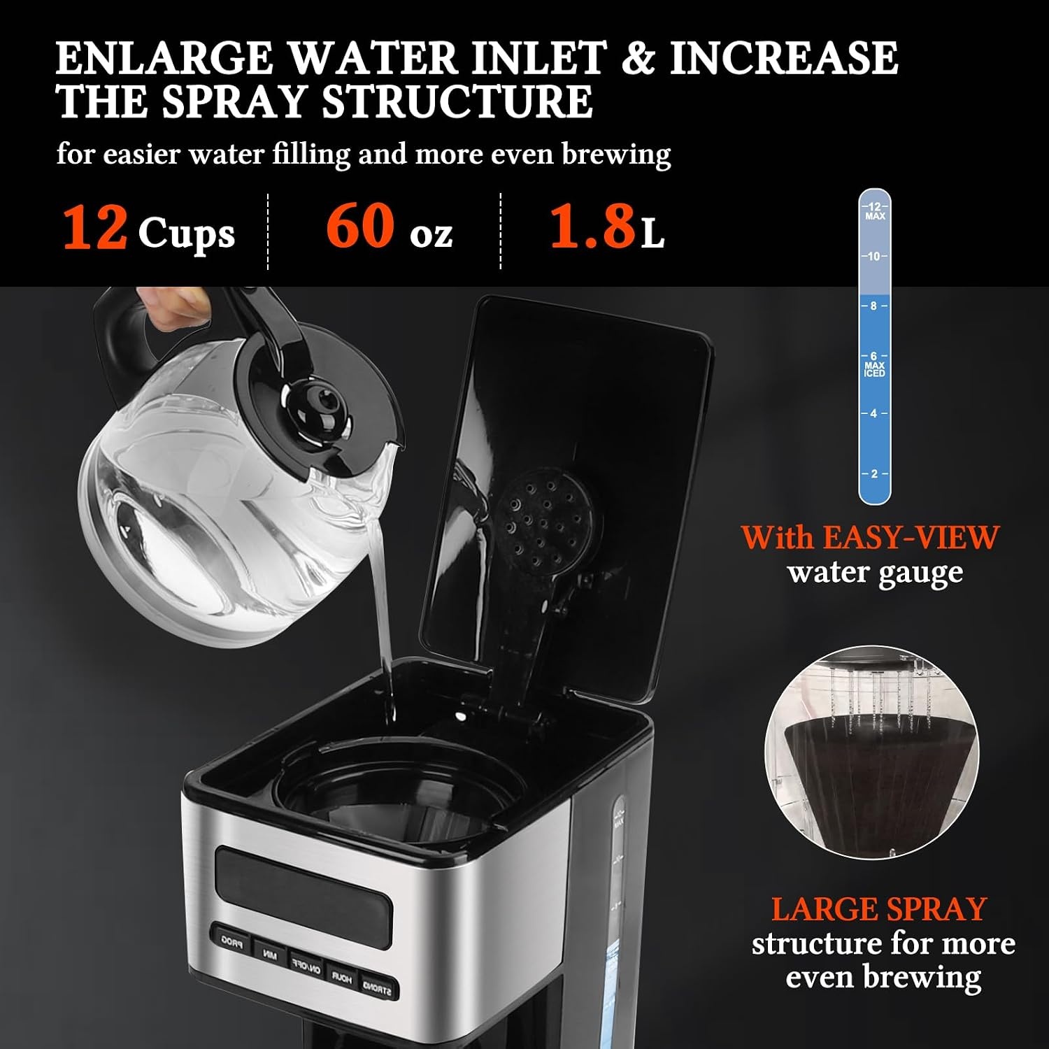 Filterkoffiezetapparaat 12-kops 1.8L - 34% Korting!