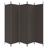 Kamerscherm met 6 panelen, 300x200 cm, stof bruin - 34% Korting!