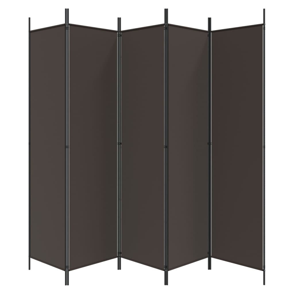Kamerscherm met 6 panelen, 300x200 cm, stof bruin - 34% Korting!