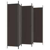 Kamerscherm met 6 panelen, 300x200 cm, stof bruin - 34% Korting!