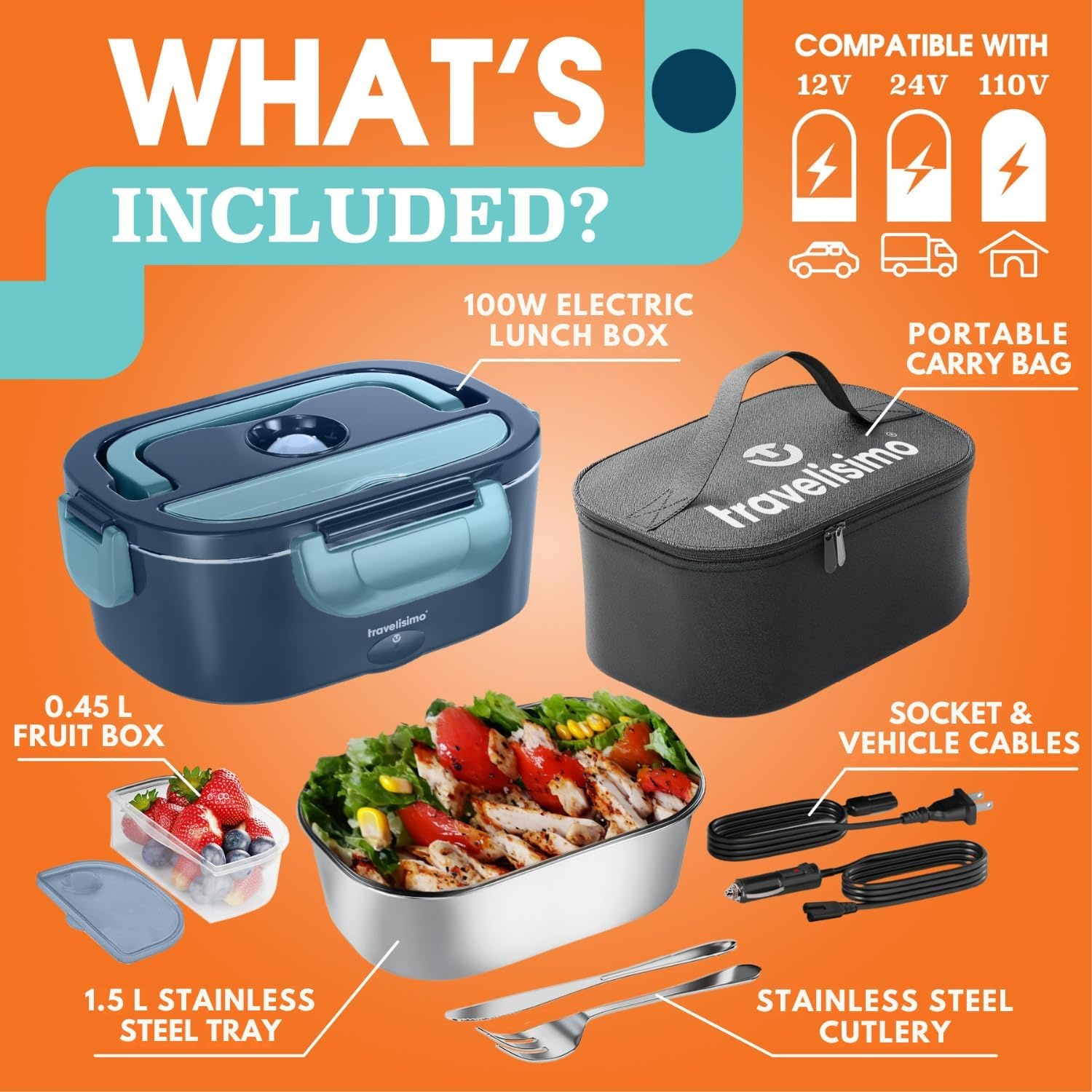 Elektrische Lunchbox 1.5L - Warme Maaltijden Overal | 33% Korting