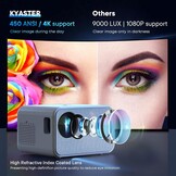 Projector 1080P Native 450 ANSI Lumen 4K Compatibel met Android/iPhone - 35% Korting