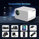 Projector 1080P Native 450 ANSI Lumen 4K Compatibel met Android/iPhone - 35% Korting