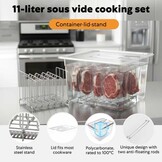Sous Vide Container 11L met RVS Rek & Deksel - 34% Korting