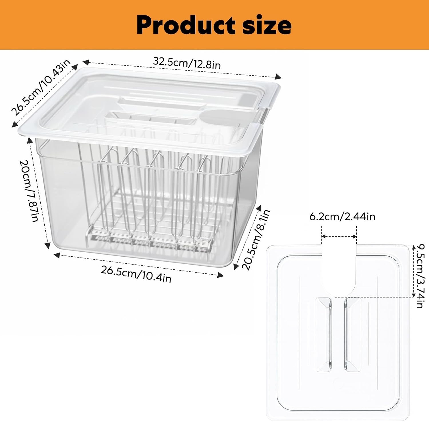 Sous Vide Container 11L met RVS Rek & Deksel - 34% Korting