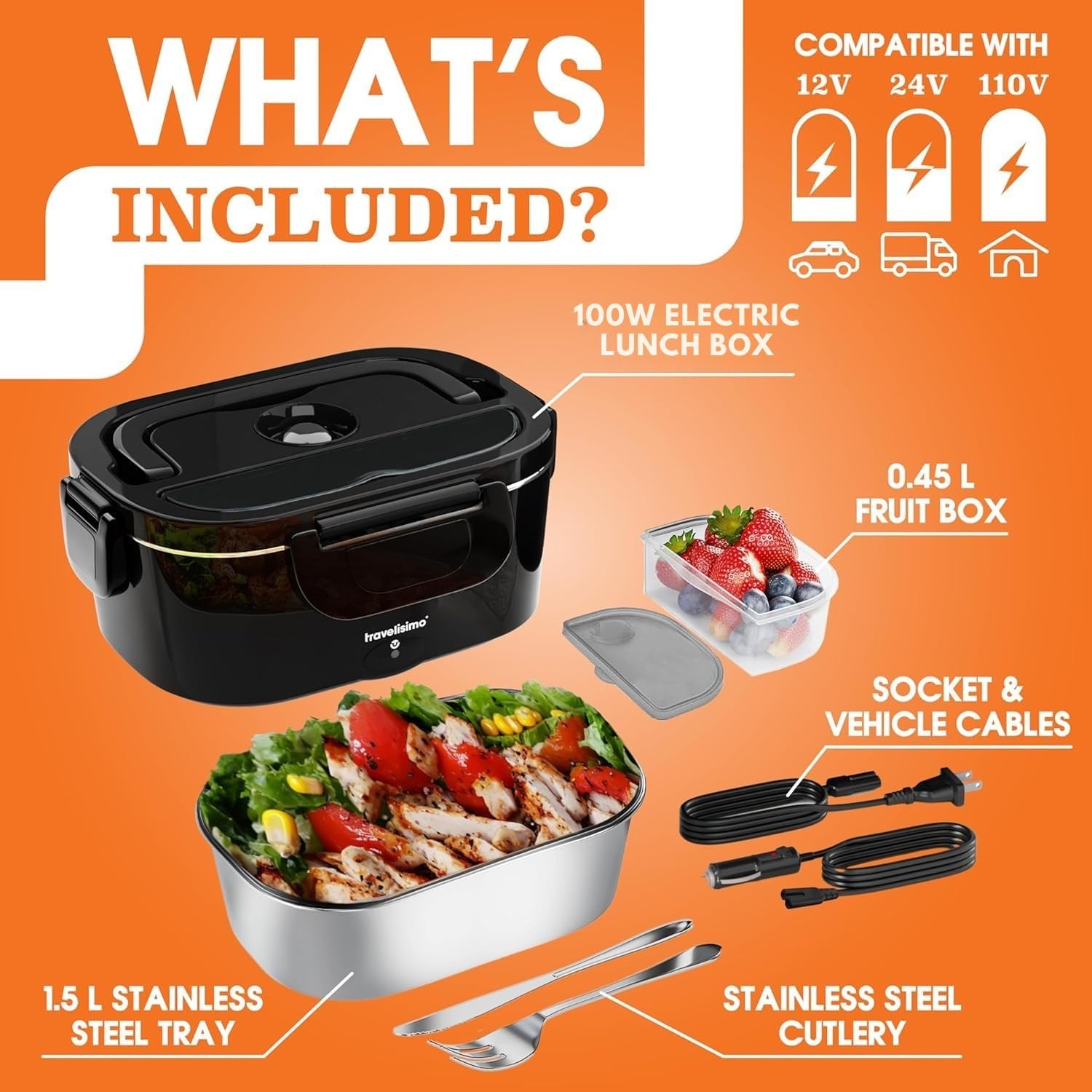 Elektrische Lunchbox 1.5L - Warm Eten Onderweg (33% Korting)