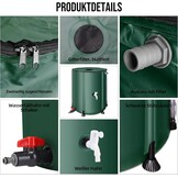 Opvouwbare Regenton Groen 200L | Regenwater Opslag, 2 Kranen & Filter | 34% Korting
