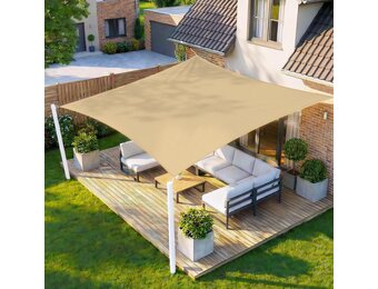 HENG FENG Schaduwzeil Rechthoekig 4x5m Zand - 34% Korting!