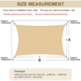 HENG FENG Schaduwzeil Rechthoekig 4x5m Zand - 34% Korting!