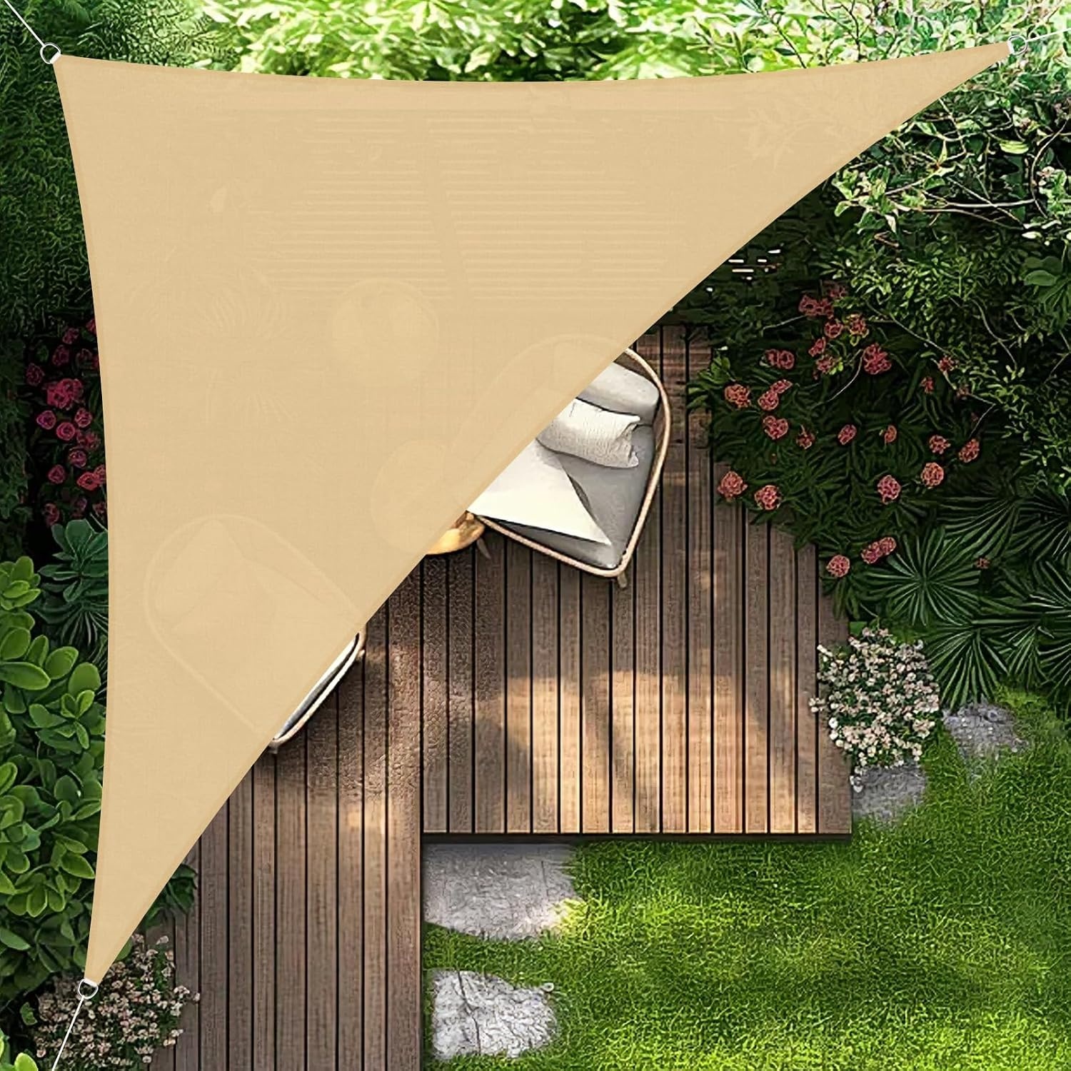 HENG FENG Schaduwzeil Rechthoekig 4x5m Zand - 34% Korting!