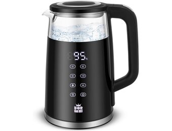 ForMe Glazen Waterkoker 1,7L, Temperatuurkeuze & Warmhoudfunctie - 33% Korting!