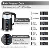 ForMe Glazen Waterkoker 1,7L, Temperatuurkeuze & Warmhoudfunctie - 33% Korting!