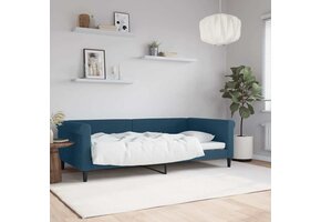 Blauwe Slaapbank van Fluweel - 100x200 cm - 46% Korting