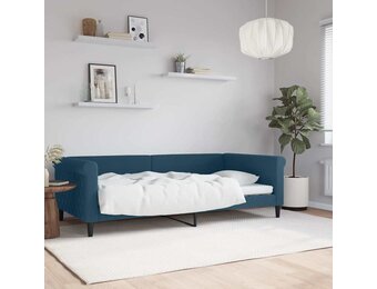 Blauwe Slaapbank Fluweel 100x200 cm - 35% Korting