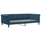 Blauwe Slaapbank Fluweel 100x200 cm - 35% Korting