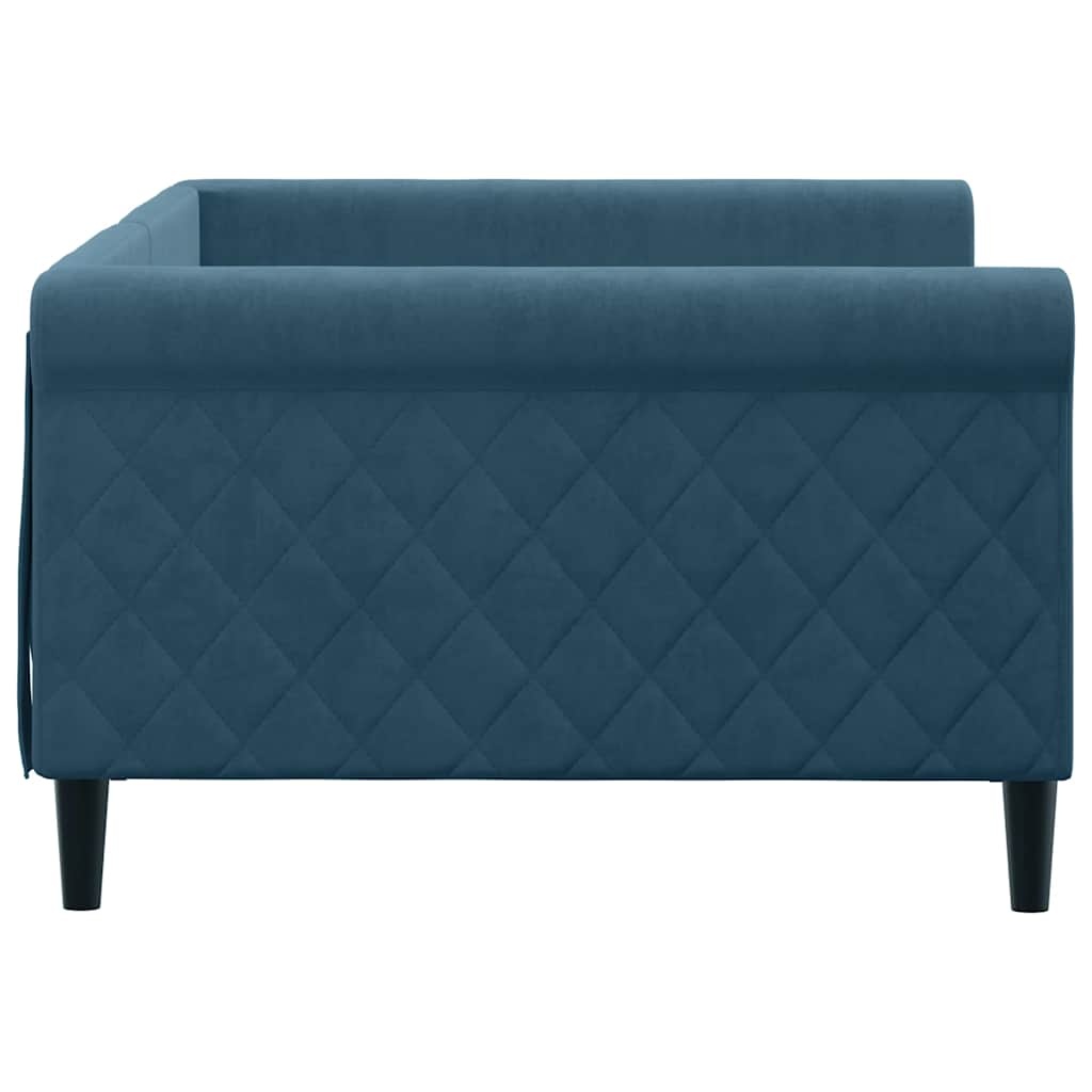 Blauwe Slaapbank Fluweel 100x200 cm - 35% Korting