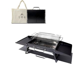 Opvouwbare Houtskoolbarbecue Zwart (39x27 cm) - 34% Korting!