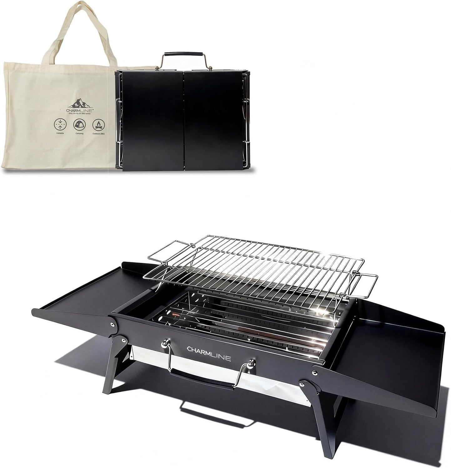 Opvouwbare Houtskoolbarbecue Zwart (39x27 cm) - 34% Korting!