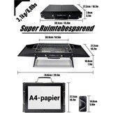 Opvouwbare Houtskoolbarbecue Zwart (39x27 cm) - 34% Korting!