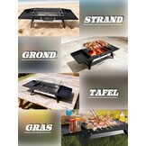 Opvouwbare Houtskoolbarbecue Zwart (39x27 cm) - 34% Korting!
