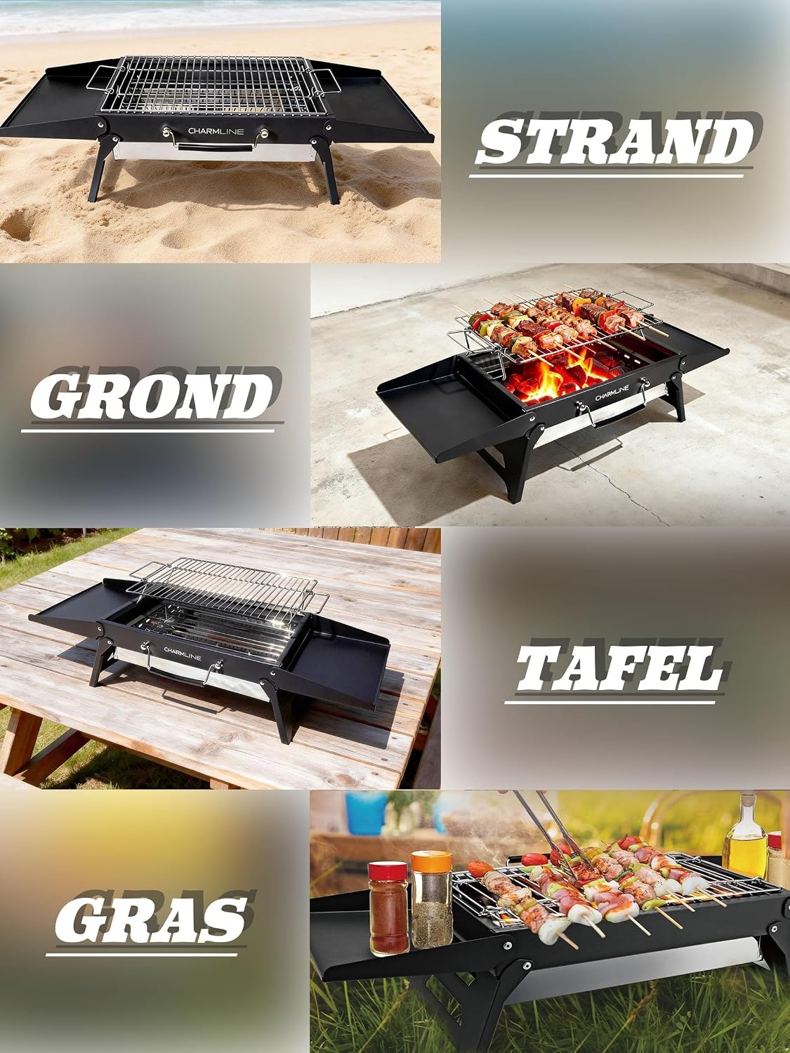 Opvouwbare Houtskoolbarbecue Zwart (39x27 cm) - 34% Korting!
