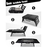 Opvouwbare Houtskoolbarbecue Zwart (39x27 cm) - 34% Korting!