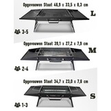 Opvouwbare Houtskoolbarbecue Zwart (39x27 cm) - 34% Korting!