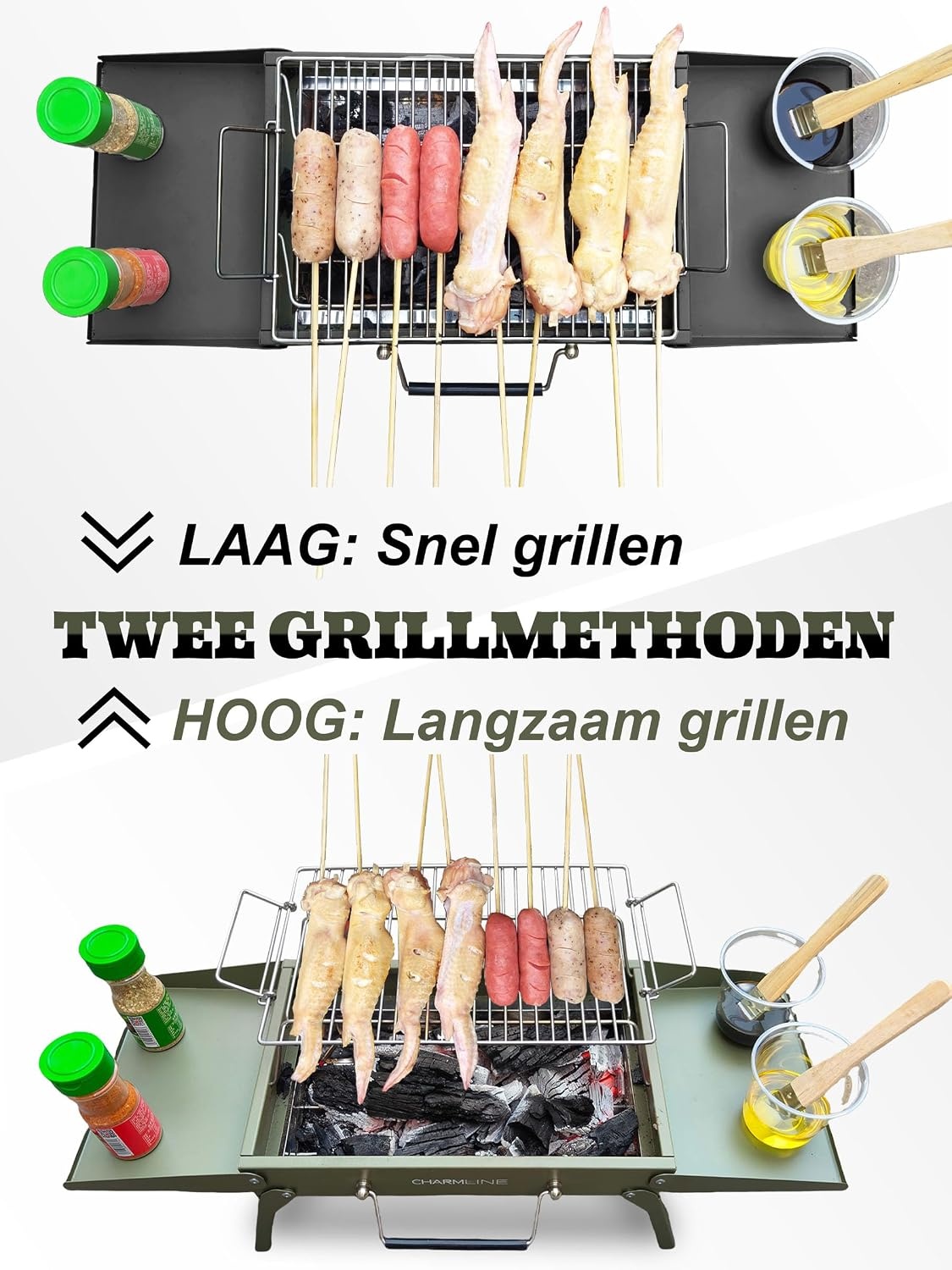 Opvouwbare Houtskoolbarbecue Zwart (39x27 cm) - 34% Korting!