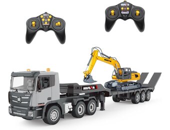 RC Semi Truck met Graafmachine 1:24 - 9 Kanaals Functies + 34% Korting