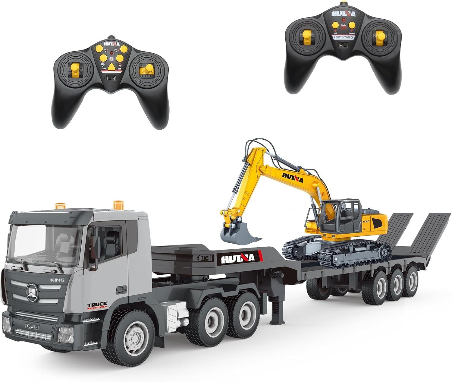 RC Semi Truck met Graafmachine 1:24 - 9 Kanaals Functies + 34% Korting