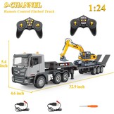 RC Semi Truck met Graafmachine 1:24 - 9 Kanaals Functies + 34% Korting