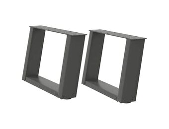 vidaXL Salontafelpoten U-vorm 2 stuks Antraciet 50x30-31cm Staal 34% Korting